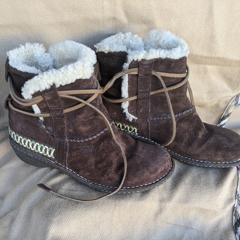 Ugh | Brown wool lined